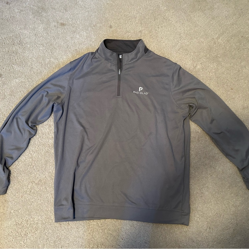 Peter Millar Charcoal Quarter-Zip Pullover